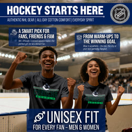 Vancouver Canucks T-Shirt NHL Heather Charcoal - Charcoal