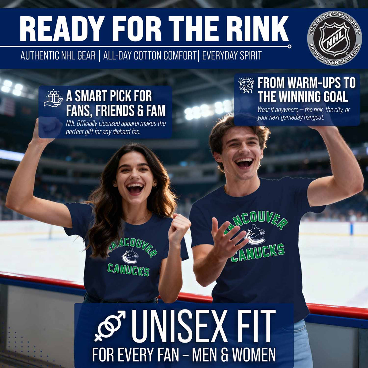 Vancouver Canucks NHL Gameday T-Shirt - Navy