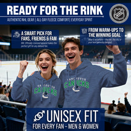 Vancouver Canucks NHL Adult Unisex Powerplay Hooded Sweatshirt - Navy