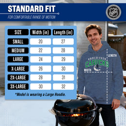 Vancouver Canucks NHL Adult Unisex Powerplay Hooded Sweatshirt - Navy