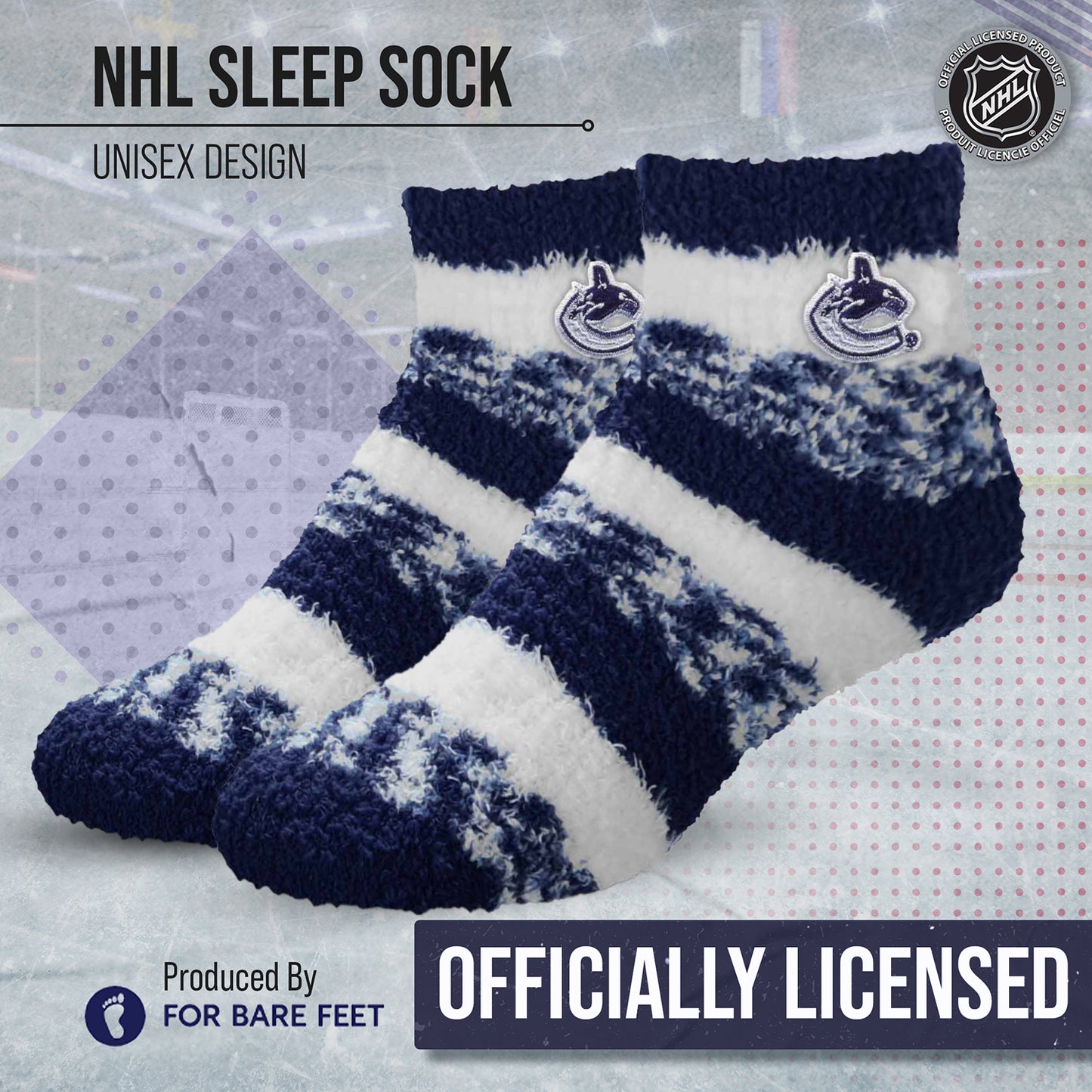 Vancouver Canucks NHL Unisex Cozy Sleep Socks - Navy