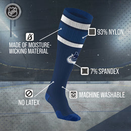 Vancouver Canucks NHL Adult Knee High-Performance Socks - Navy