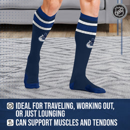 Vancouver Canucks NHL Adult Knee High-Performance Socks - Navy