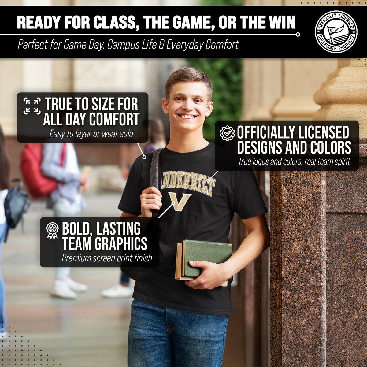 Vanderbilt Commodores Gameday Cotton T-Shirt for Men and Women