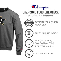 Vanderbilt Commodores Adult Mascot Fleece Crewneck - Charcoal