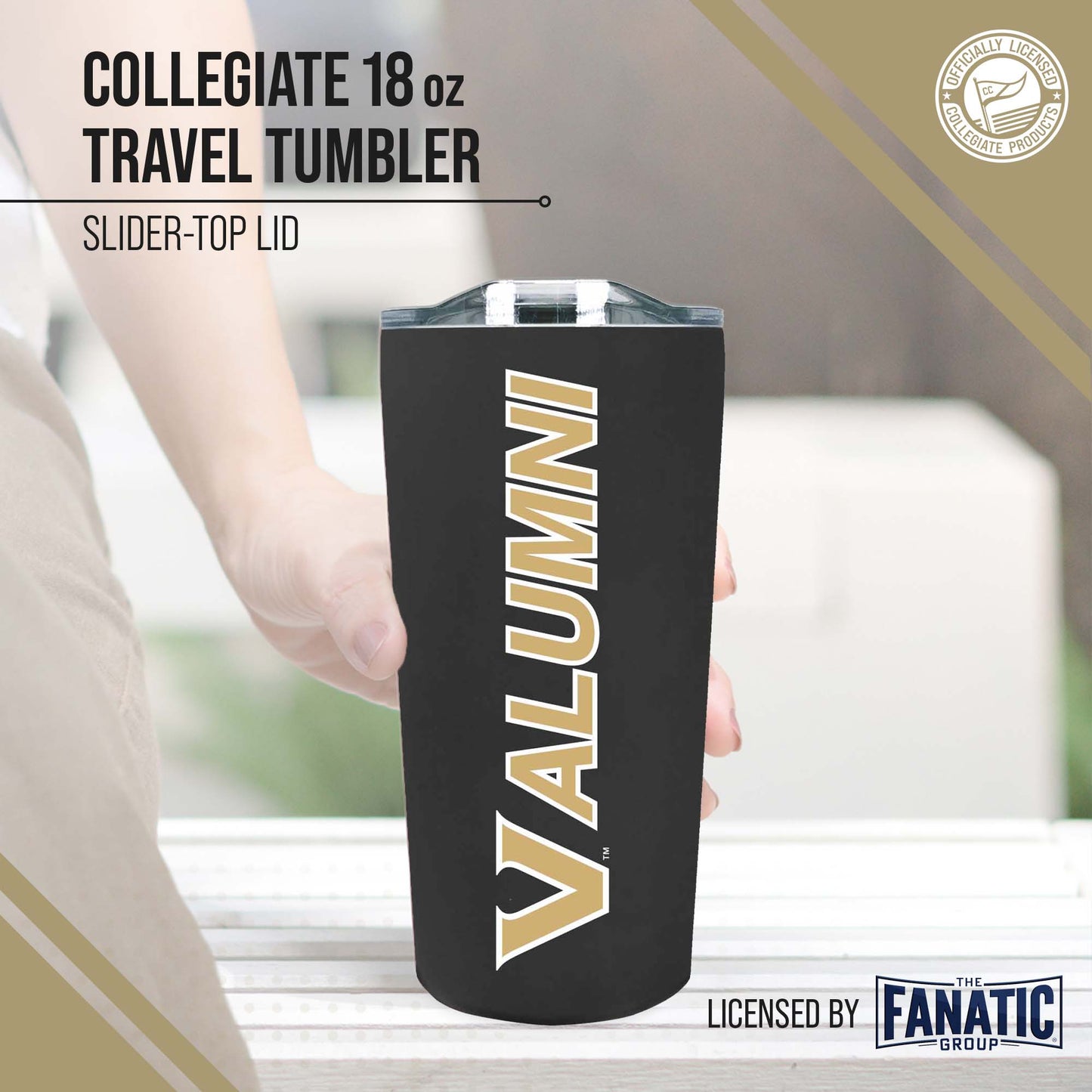 Vanderbilt Commodores Collegiate Stainless Steel Travel Tumbler for Alumni - Black