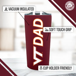 Virginia Tech Hokies NCAA Stainless Steel Travel Tumbler for Dad - Maroon