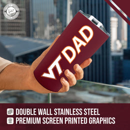 Virginia Tech Hokies NCAA Stainless Steel Travel Tumbler for Dad - Maroon