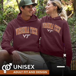 Virginia Tech Hokies NCAA Adult Tackle Twill Hooded Sweatshirt - Maroon