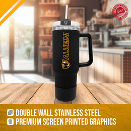 VCU Rams Collegiate 40oz Stainless Steel Travel Tumbler with Handle for Alumni - Black