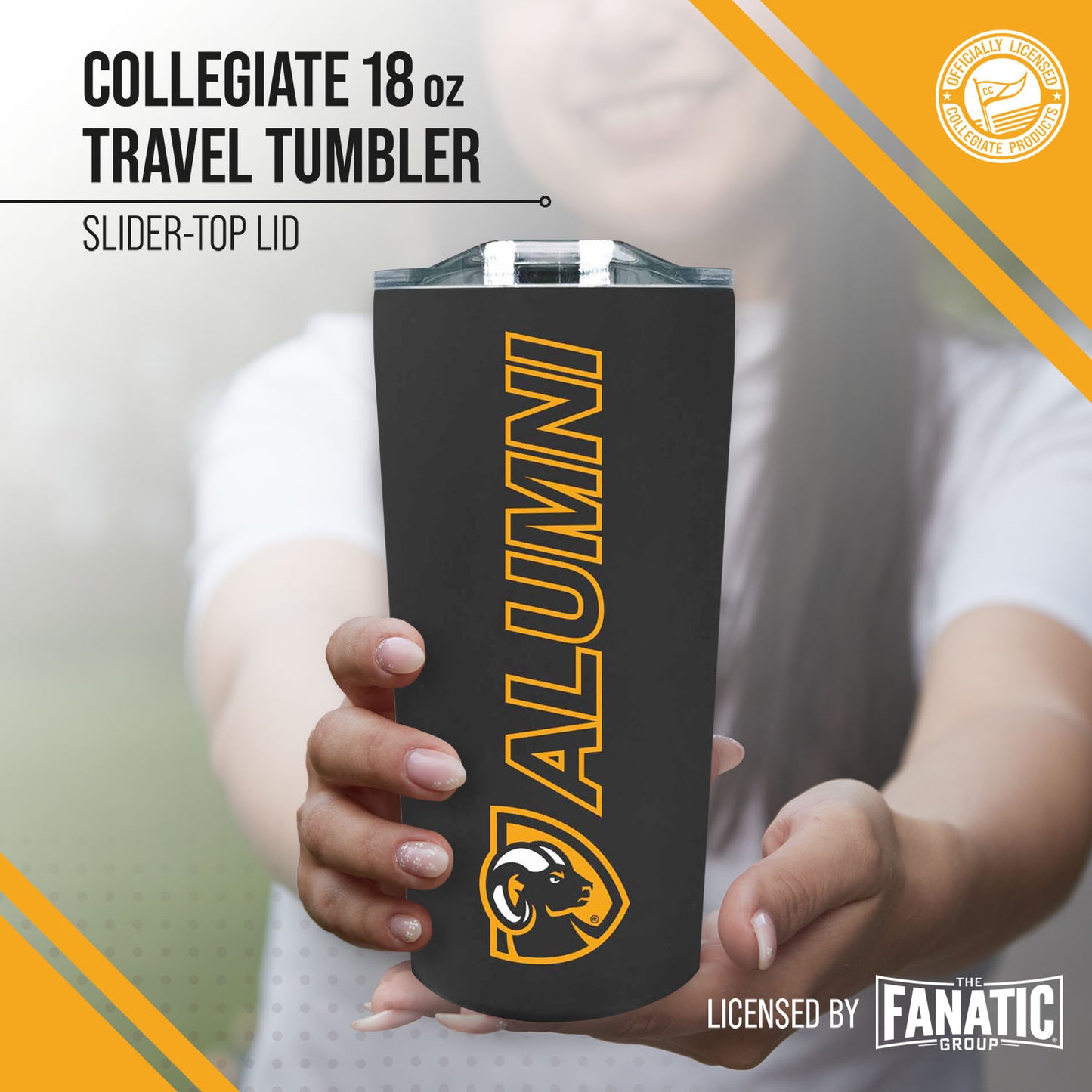 VCU Rams Collegiate Stainless Steel Travel Tumbler for Alumni - Black