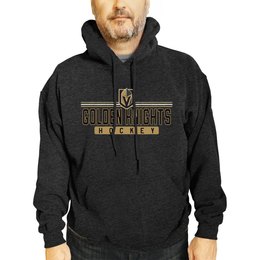 Las Vegas Golden Knights NHL Adult Heather Charcoal True Fan Hooded Sweatshirt Unisex - Charcoal