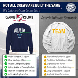 Villanova Wildcats Adult Arch & Logo Soft Style Gameday Crewneck Sweatshirt - Navy