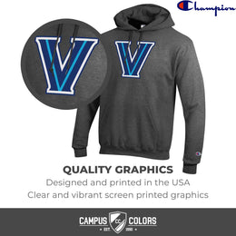 Villanova Wildcats Adult Mascot Fleece Hooded Sweatshirt - Charcoal