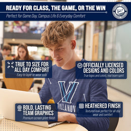Villanova Wildcats NCAA MVP Adult Long-Sleeve Shirt - Navy