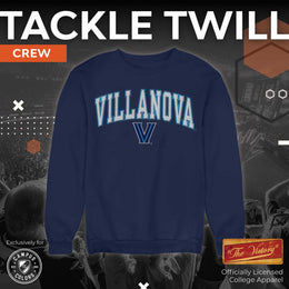 Villanova Wildcats NCAA Adult Tackle Twill Crewneck Sweatshirt - Navy