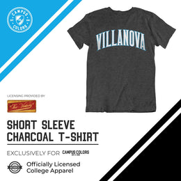 Villanova Wildcats NCAA Cotton Blend Charcoal T-Shirt Men Women - Charcoal