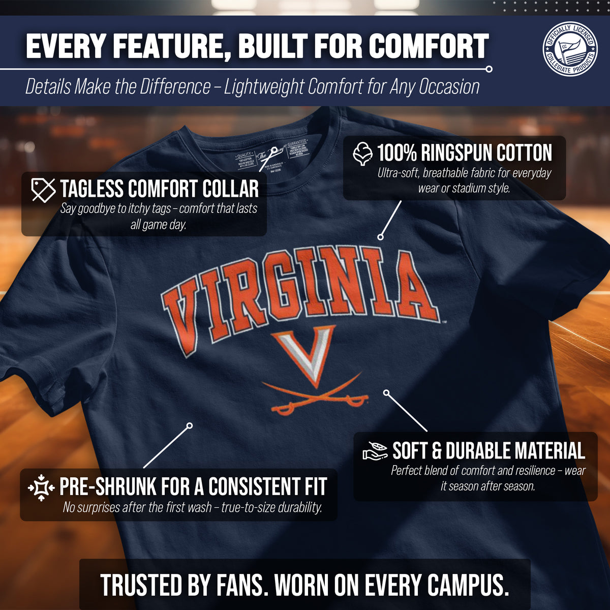 Virginia Cavaliers Gameday Cotton T-Shirt for Men and Women
