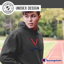 Virginia Cavaliers Adult Mascot Fleece Hooded Sweatshirt - Charcoal