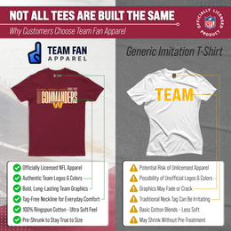 Washington Commanders NFL Adult Modern Endzone Tag-Less T-Shirt - Garnet