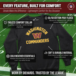 Washington Commanders NFL Adult Gameday Football Crewneck Sweatshirt - Charcoal
