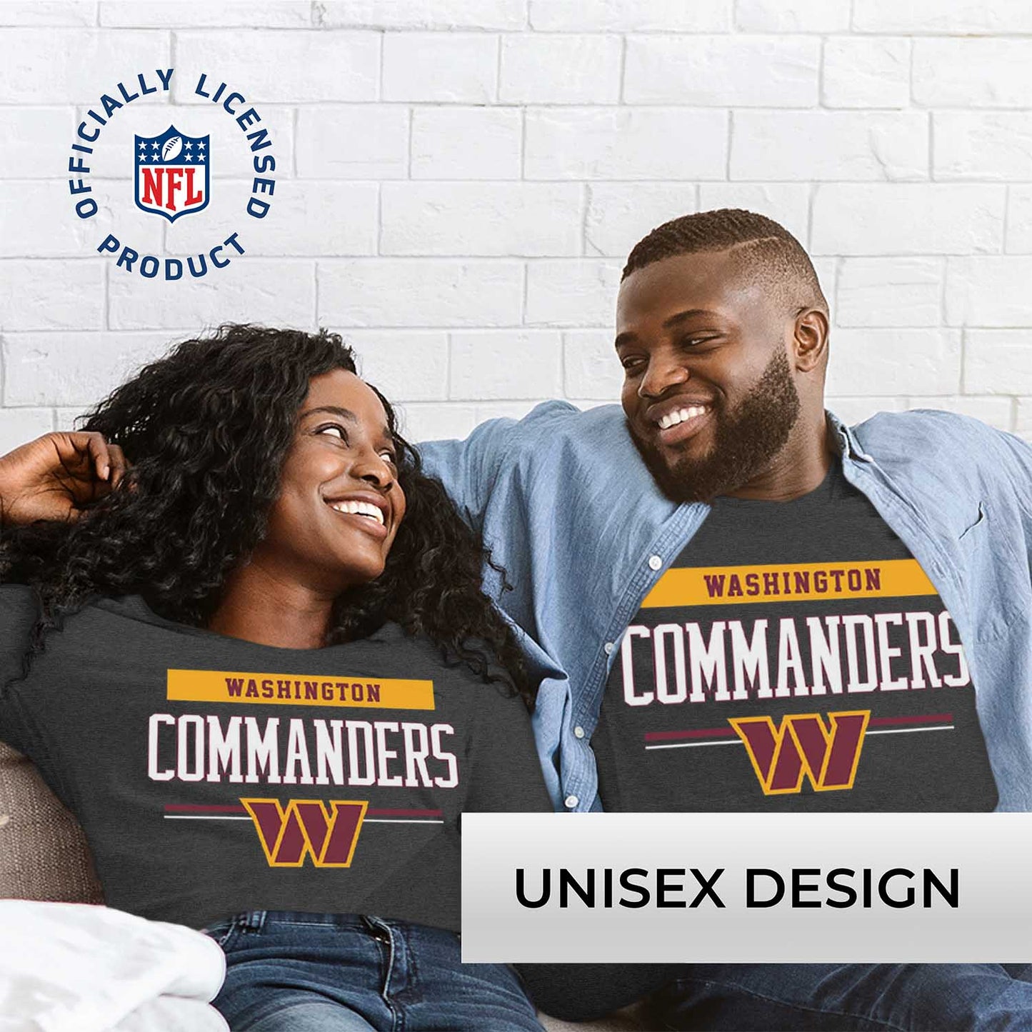 Washington Commanders NFL Adult Charcoal Long Sleeve T Shirt - Charcoal