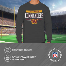 Washington Commanders NFL Adult Charcoal Long Sleeve T Shirt - Charcoal