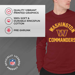 Washington Commanders NFL Gameday Adult Football Long Sleeve Shirt - Maroon