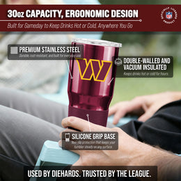 Washington Commanders NFL 30oz Gameday Stainless Steel Tumbler - Maroon