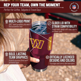 Washington Commanders NFL 30oz Gameday Stainless Steel Tumbler - Maroon