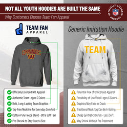 Washington Commanders NFL Youth Home Team Hoodie- Kids Hooded Sweatshirt - Sport Gray