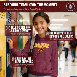 Washington Commanders NFL Youth Home Team Hoodie- Kids Hooded Sweatshirt - Maroon