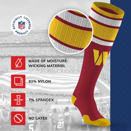 Washington Commanders NFL Adult Knee High-Performance Socks - Maroon