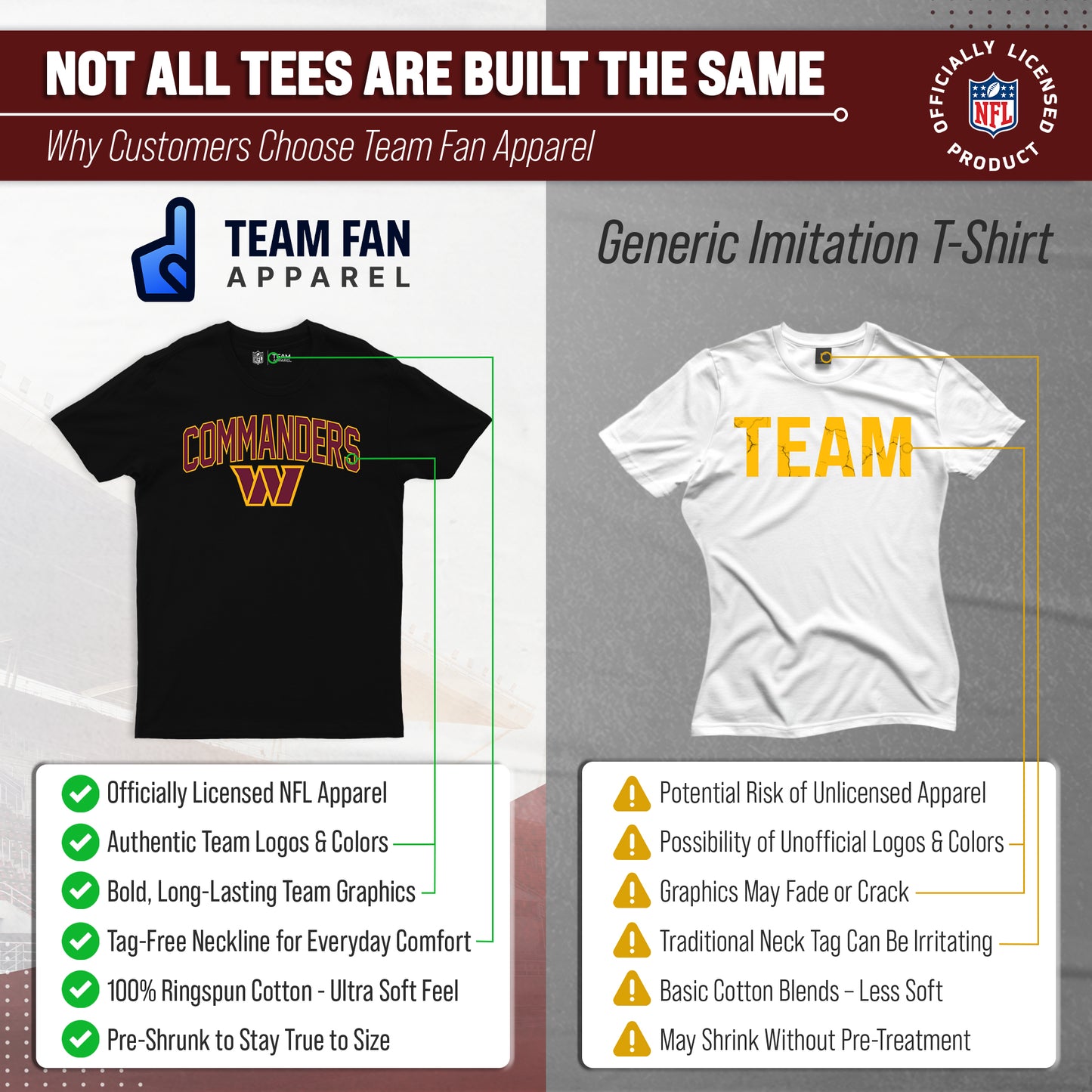 Washington Commanders NFL Home Team Tee - Black