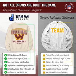 Washington Commanders Womens NFL Starstruck Crewneck Pullover - Cream
