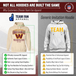 Washington Commanders Ladies NFL Starstruck Fleece Pullover Hooded Sweatshirt - Cream