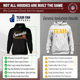 Washington Commanders Ladies NFL Scrimmage Line Fleece Pullover Hooded Sweatshirt - Black