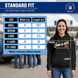 Washington Commanders Ladies NFL Scrimmage Line Fleece Pullover Hooded Sweatshirt - Black