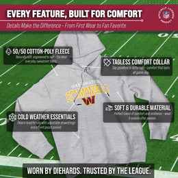 Washington Commanders NFL Adult Unisex Starting Fresh Ultra Soft Fleece Hooded Sweatshirt - Athletic Heather