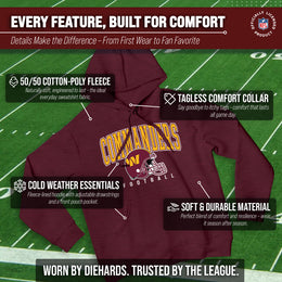 Washington Commanders NFL Adult Unisex All Star Soft Fleece Hooded Sweatshirt - Maroon Heather