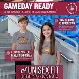 Washington Commanders NFL Youth Gameday Football T-Shirt - Sport Gray