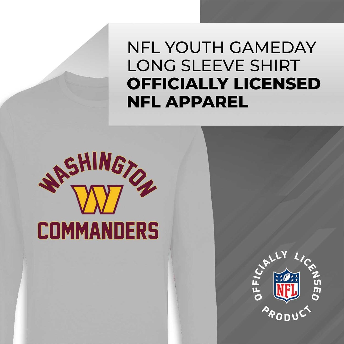 Washington Commanders NFL Youth Gameday Crewneck Sweatshirt - Sport Gray