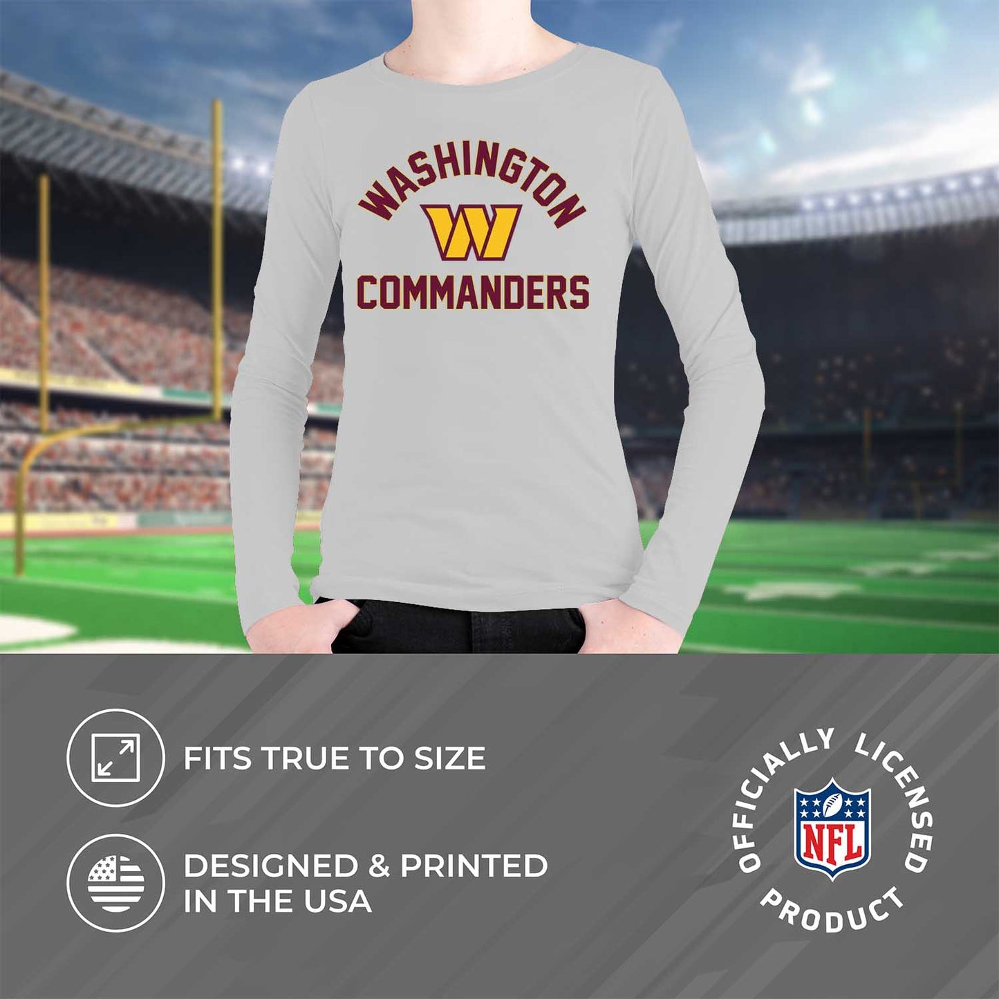 Washington Commanders NFL Youth Gameday Crewneck Sweatshirt - Sport Gray