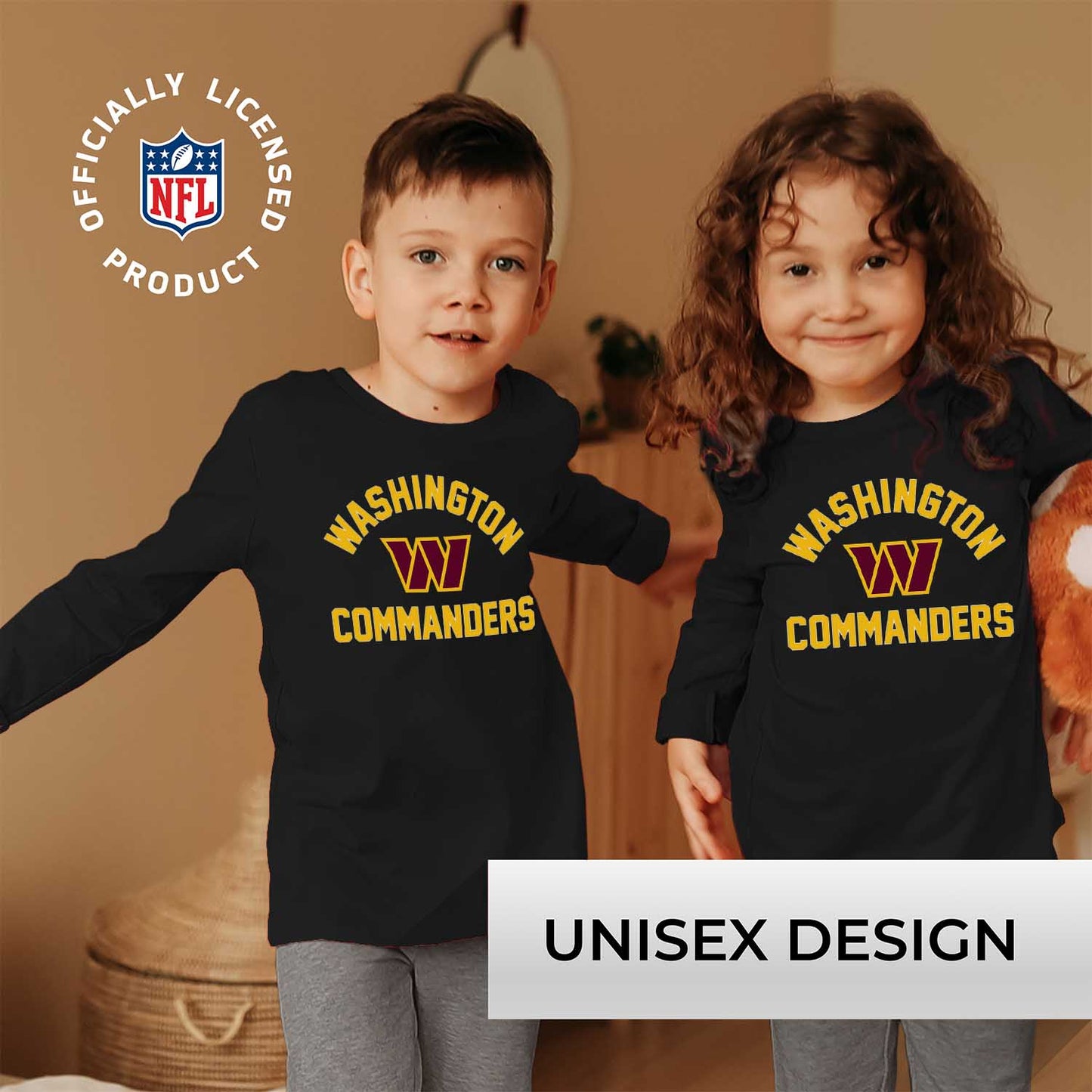 Washington Commanders NFL Youth Gameday Crewneck Sweatshirt - Black