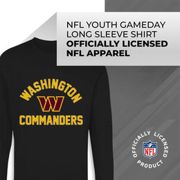 Washington Commanders NFL Youth Gameday Crewneck Sweatshirt - Black
