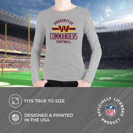 Washington Commanders NFL Youth Property Of Long Sleeve Lightweight T Shirt - Sport Gray