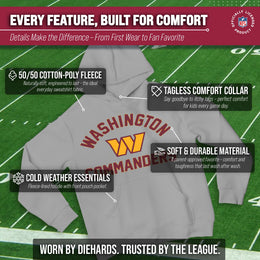 Washington Commanders NFL Youth Gameday Hooded Sweatshirt - Sport Gray