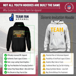 Washington Commanders NFL Youth Overtime Blueprint Football Fleece Hooded Sweatshirt - Black