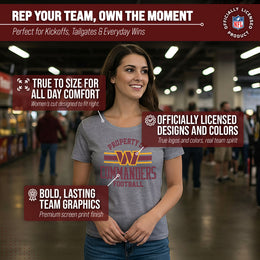 Washington Commanders NFL Womens Short Sleeve Property of Tshirt - Sport Gray