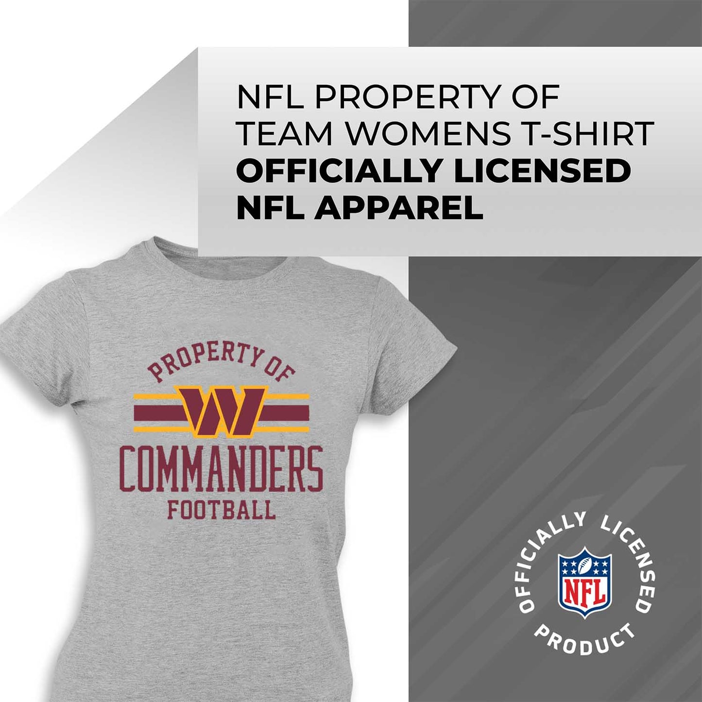 Washington Commanders NFL Women's Property Of Lightweight Plus Size T-Shirt - Sport Gray